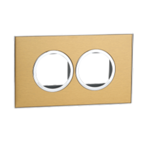 Legrand Arteor 4M Gold Brass Cover Plate With Frame, 5763 40